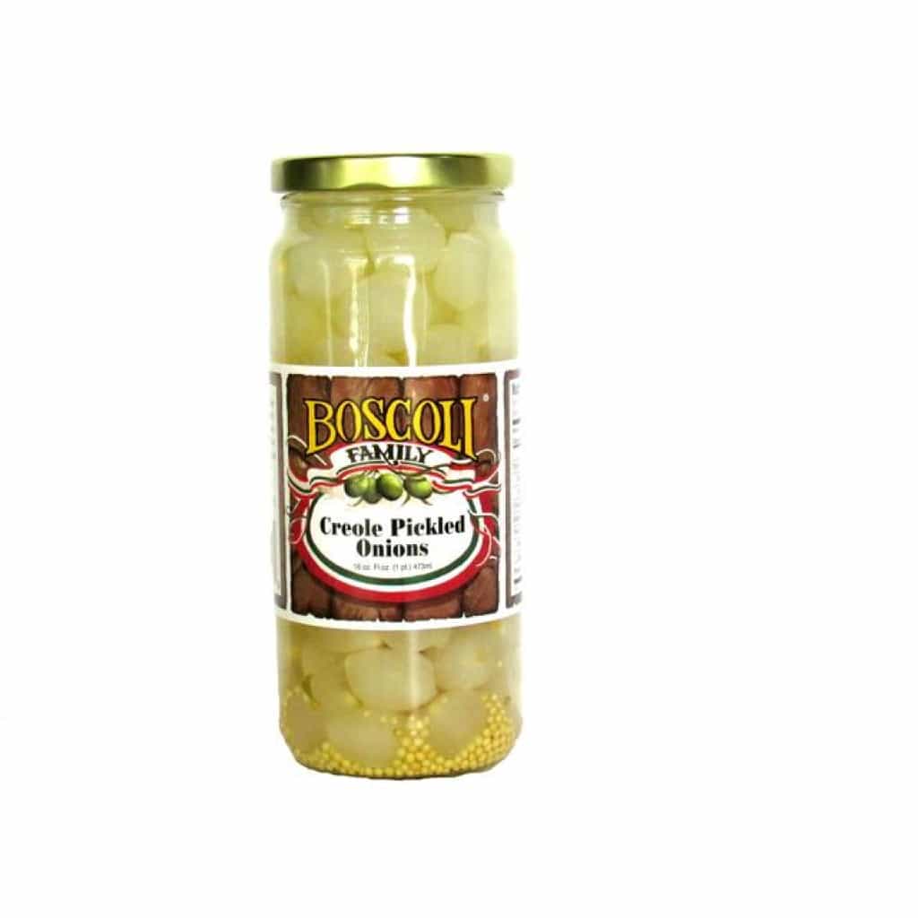 Boscoli Creole Pickled Onions, 16 oz Kosher Jar