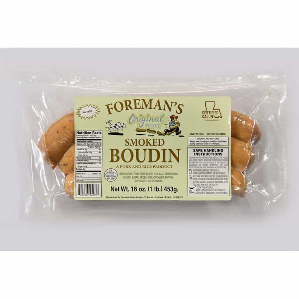 Foreman's Smoked Boudin — 16 oz Link