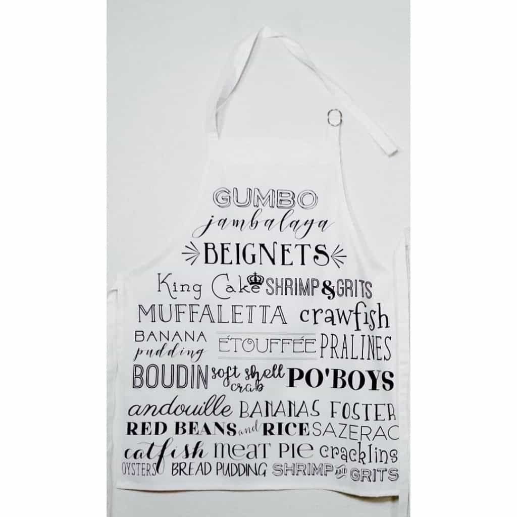 White Twill Kitchen Apron, 28 x 35 in