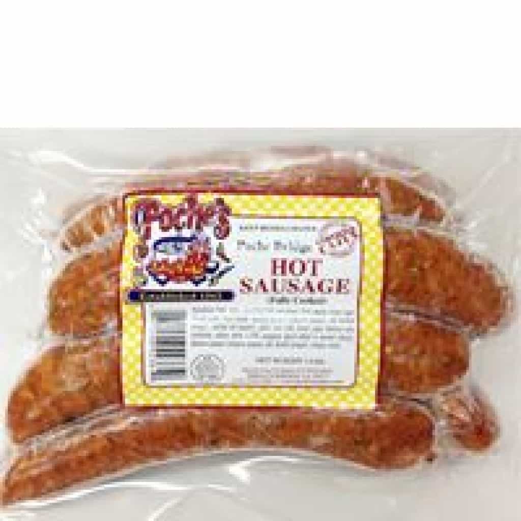 Poche's Bridge Hot Sausage — 3 lb pack