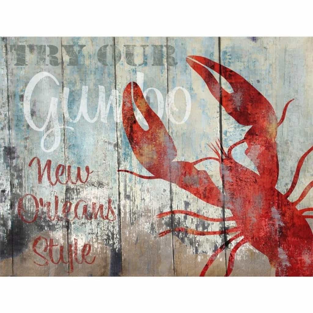 "Try Our Gumbo" Tempered Glass Cutting Board 12x15