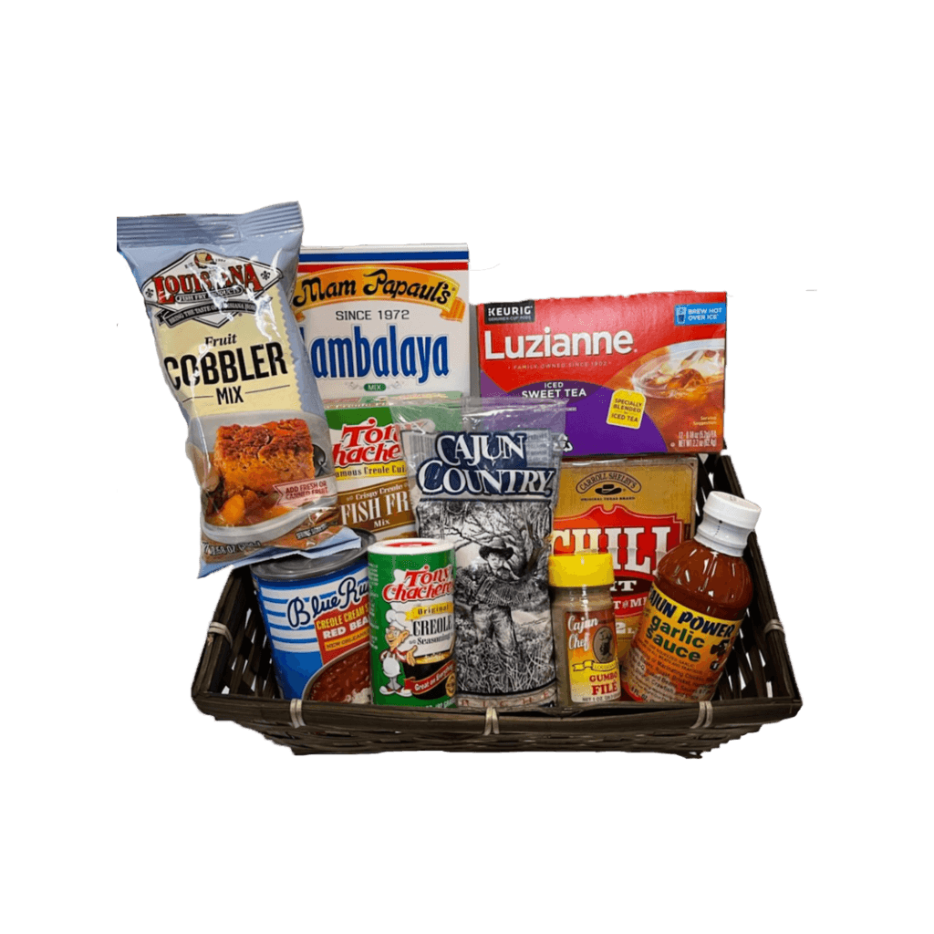 Cajun Country Sampler Basket with Seasonings, Mixes & Rice