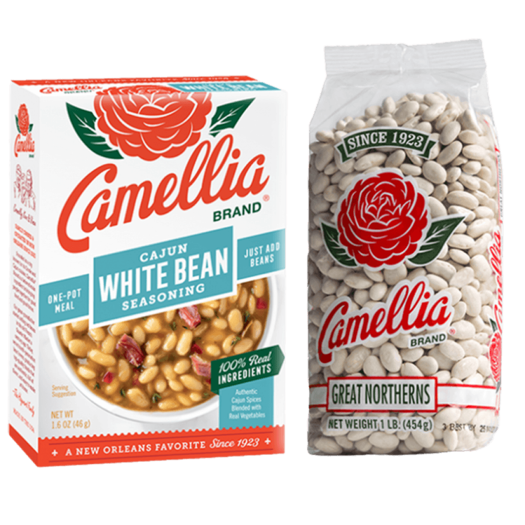 Camellia Great Northern Beans with Cajun White Bean Seasoning Kit (1 lb + Seasoning)