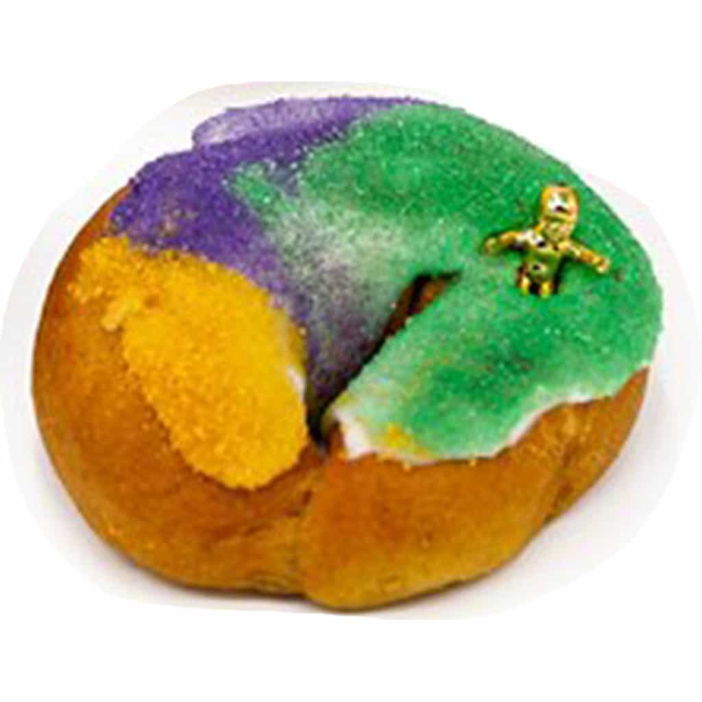 Cartozzo's Mini King Cake 4 oz (Individually Wrapped)
