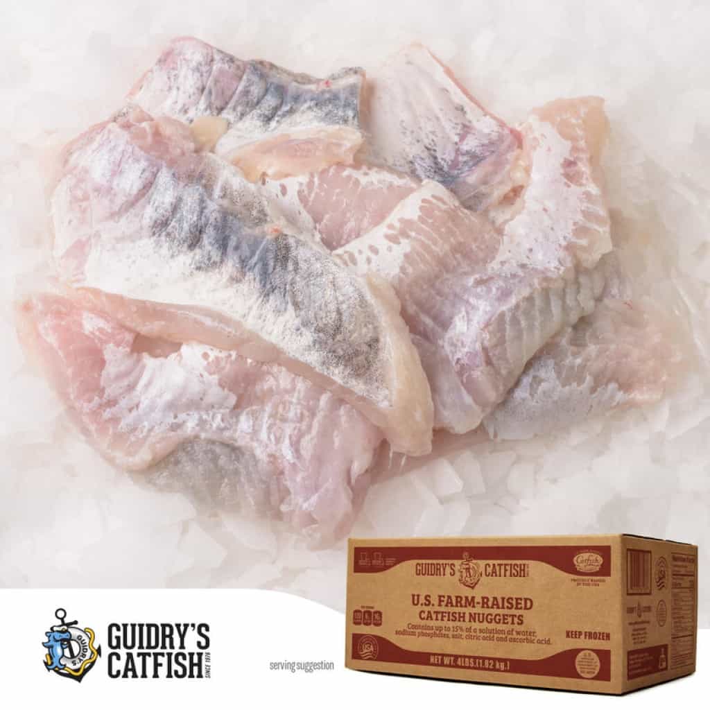 Guidry's IQF Catfish Nuggets 0.5–2 oz — 4 lb Bag