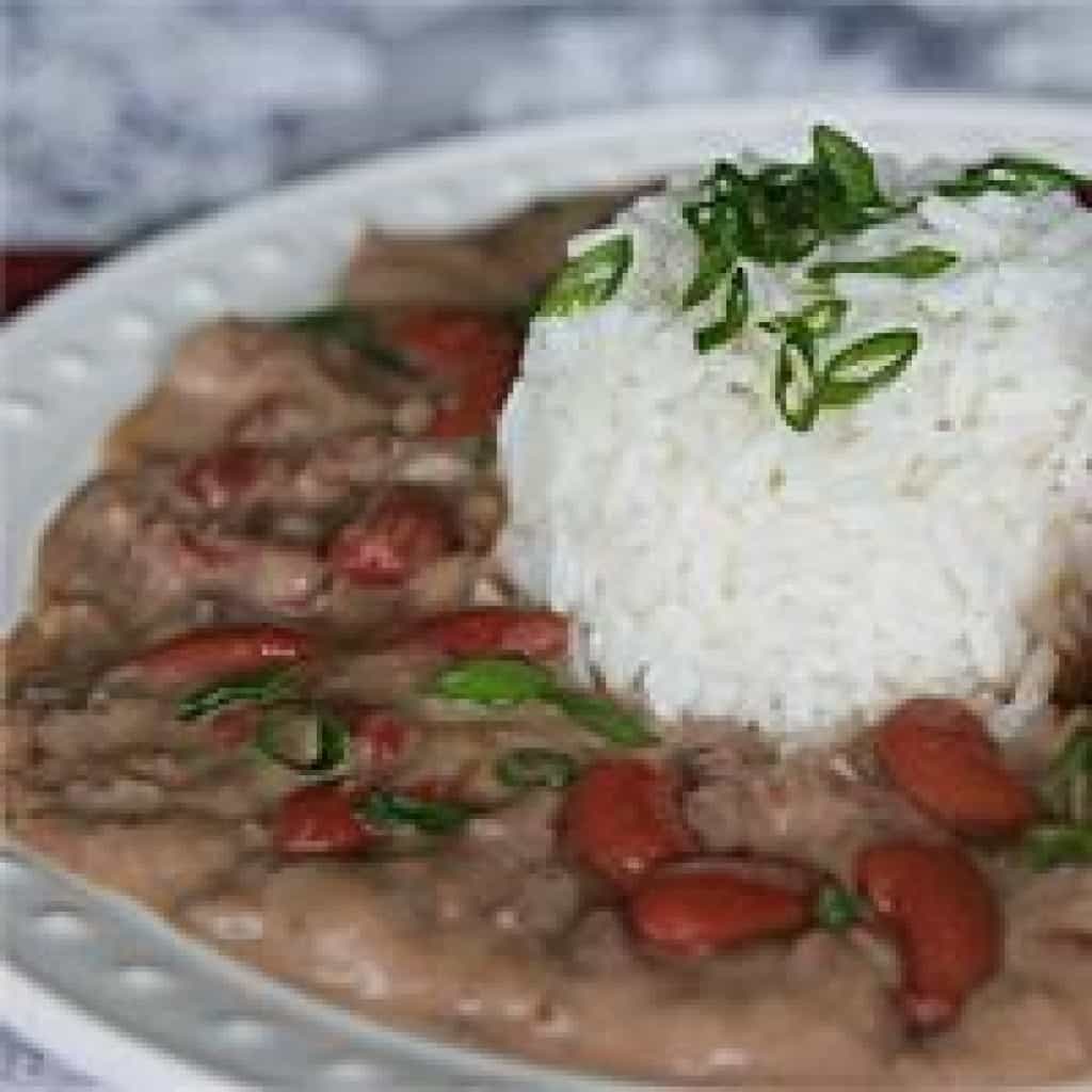 Monica's Creamy Red Beans with Ham & Bacon (Red Beans)