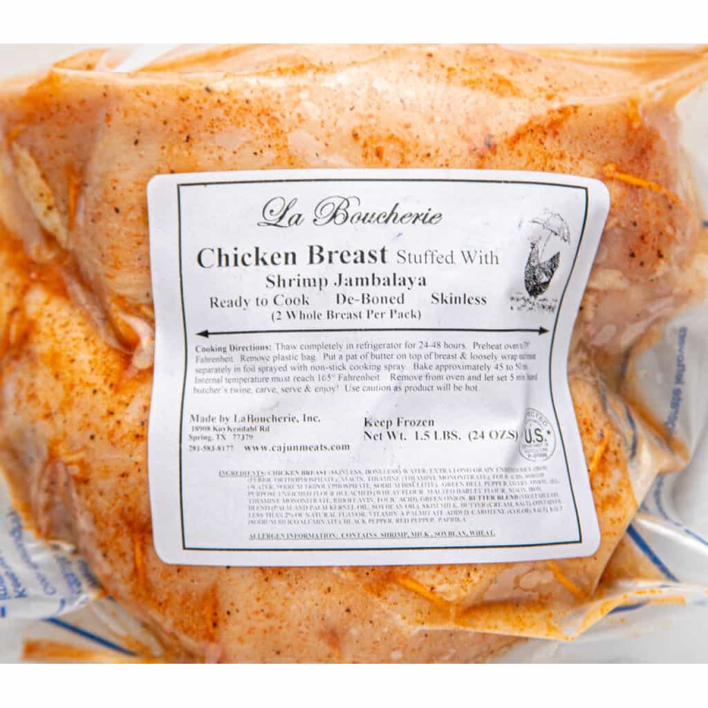 La Boucherie Shrimp Jambalaya Stuffed Chicken Breast
