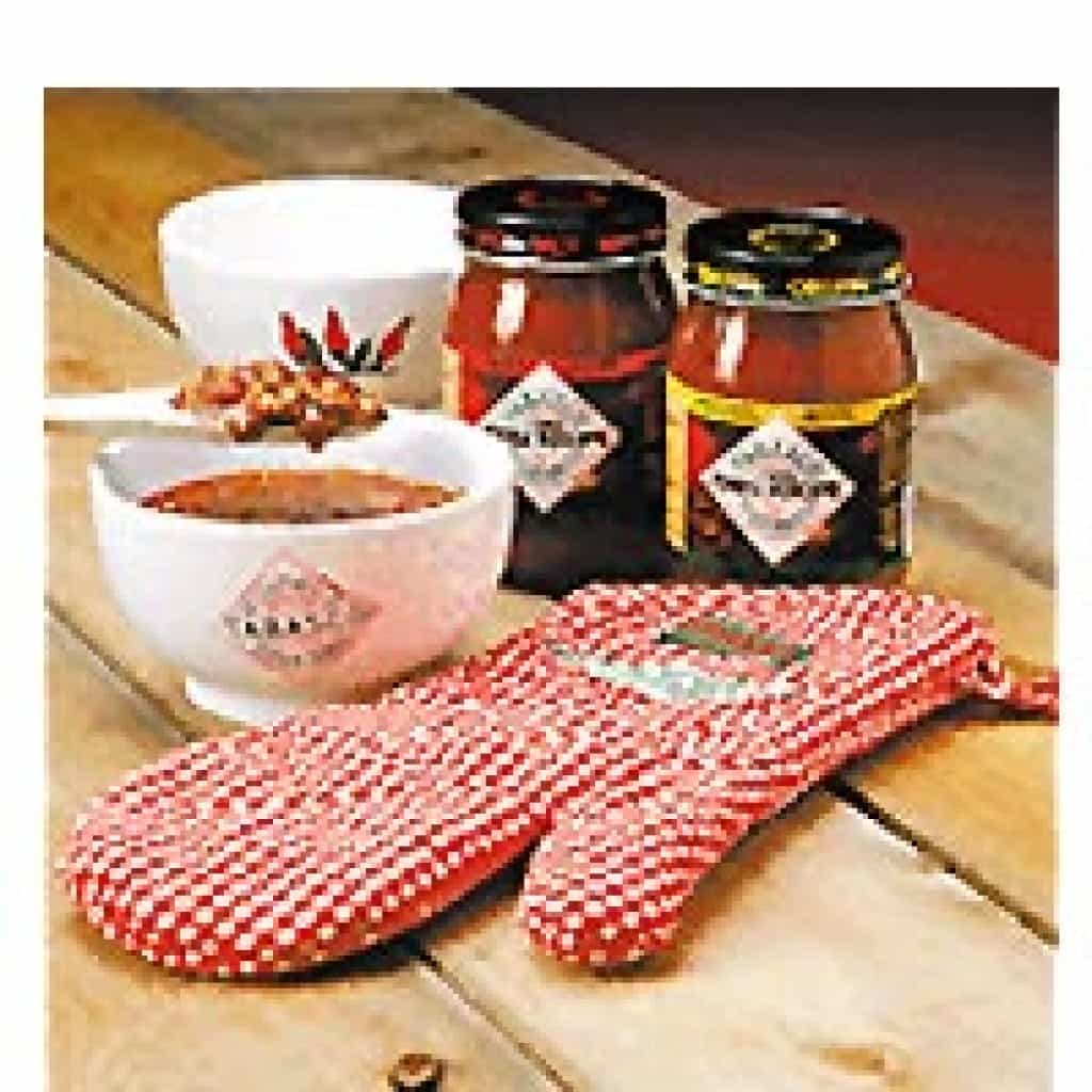 TABASCO Chili Bowl Gift Set with 7 Spice Chili Jars & Oven Mitt