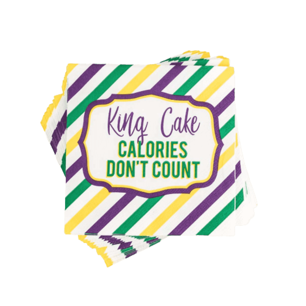 Mardi Gras King Cake Napkins — Pack of 20