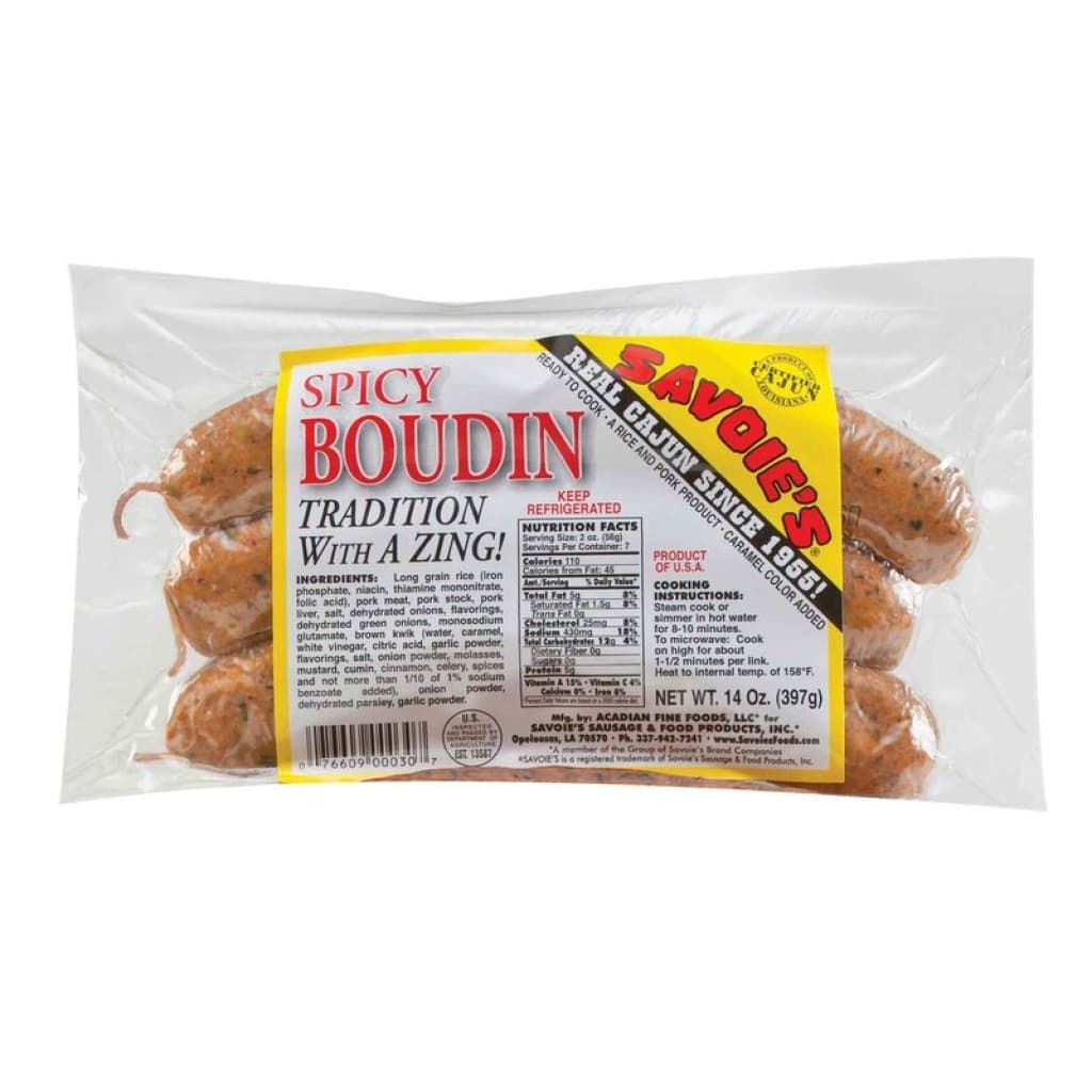 Savoie's Spicy Boudin Sausage 14 oz