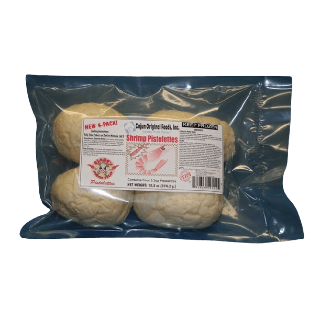 Cajun Original Shrimp Pistolettes (4 Pack, 3.3 oz ea)