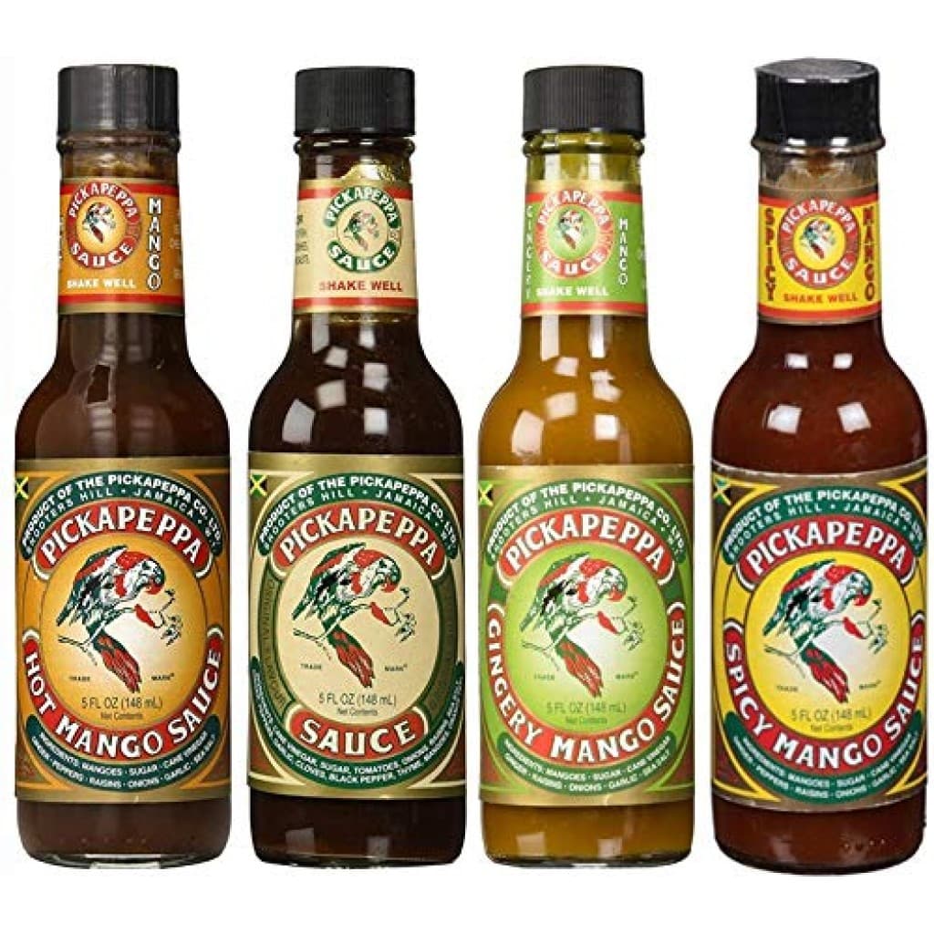 Pickapeppa Assorted Mango & Original Sauce Variety — 4-Pack (5 oz each)