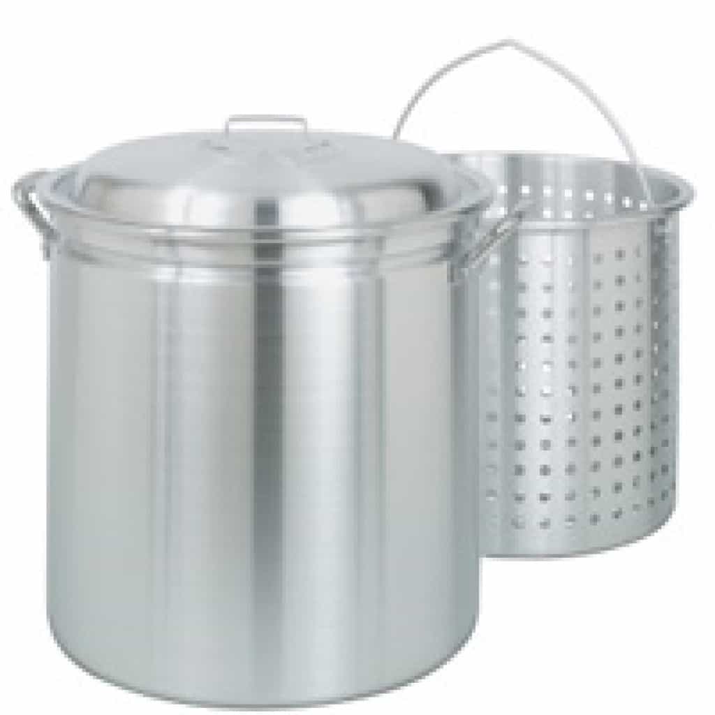42 Qt. Aluminum Crawfish Pot with Lid & Basket