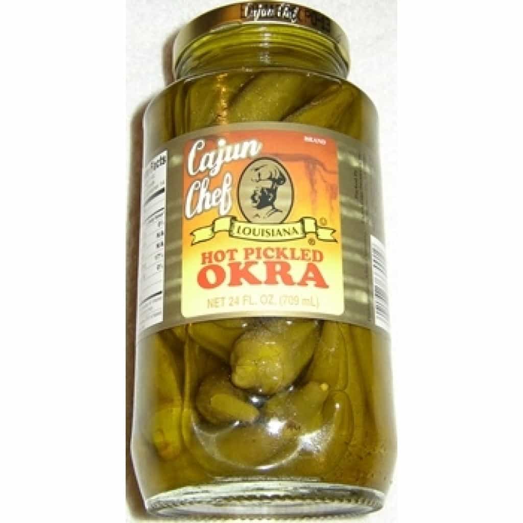 Cajun Chef Hot Pickled Okra, 24 oz Jar