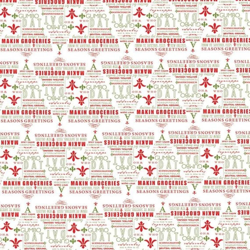 Cajun Christmas Tree Wrapping Sheets (Set of 2)
