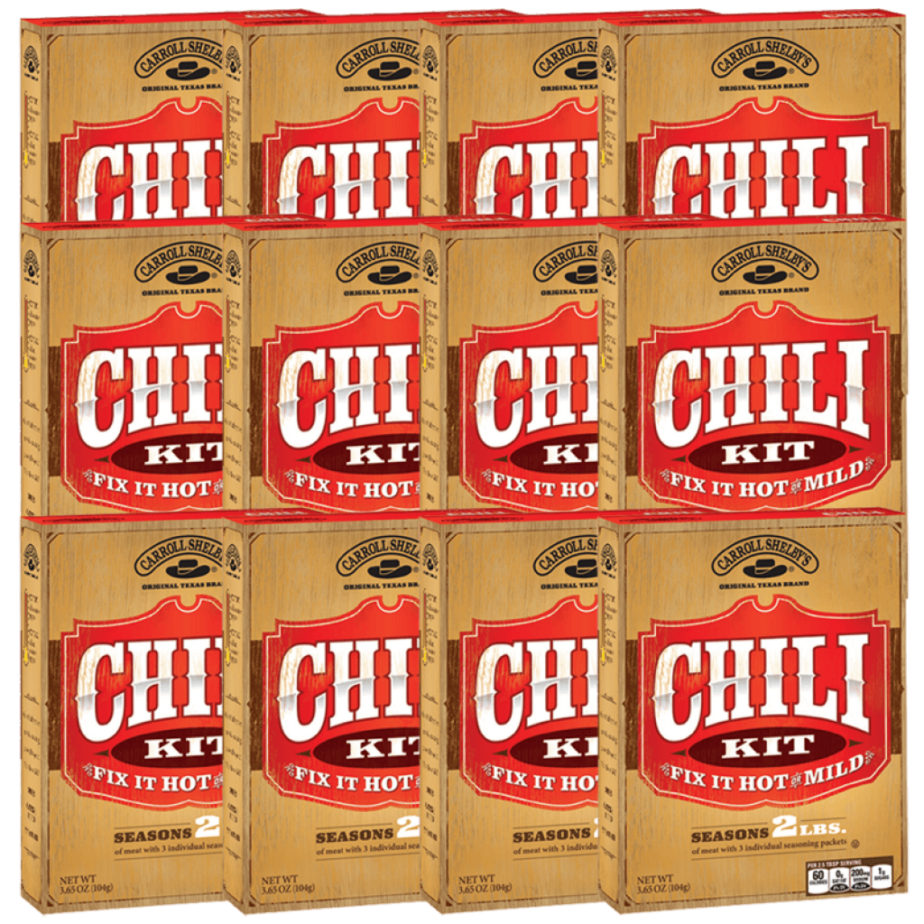 Carroll Shelby Original Texas Chili Mix 3.65 oz (12-Pack)