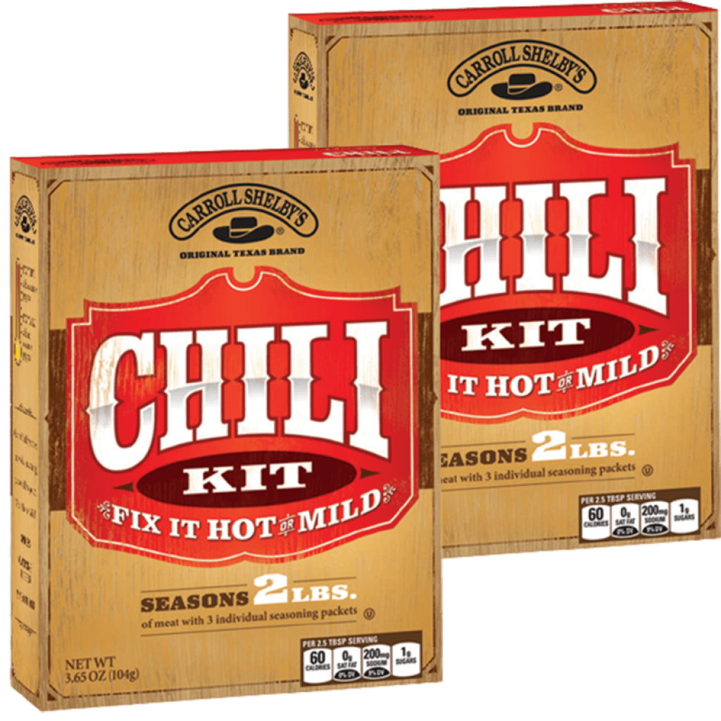 Carroll Shelby Original Texas Chili Kit — 3.65 oz (2 boxes)