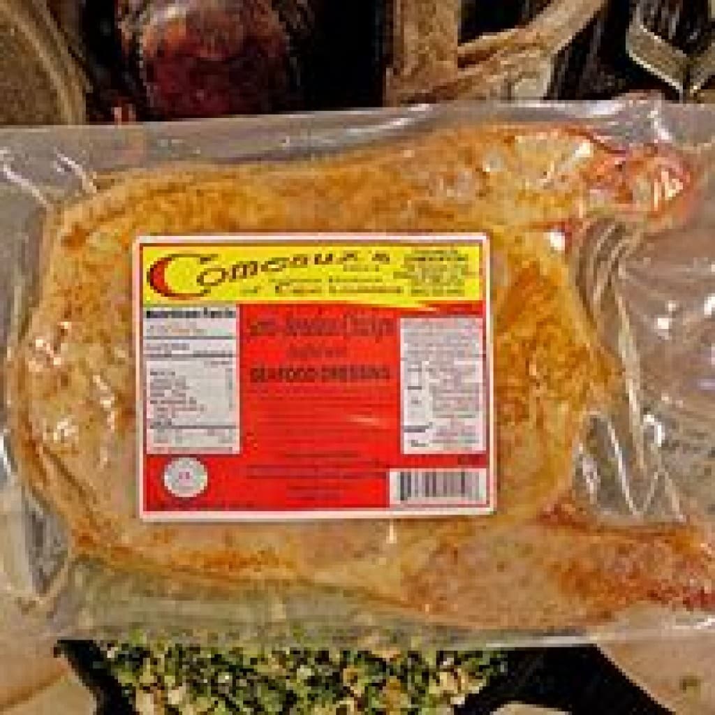 Comeaux's Seafood-Stuffed Partially Deboned Chicken 4 lb