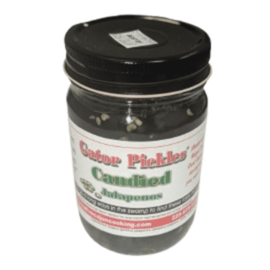 Ole Homestead Candied Jalapeños (Gator Pickles Label)