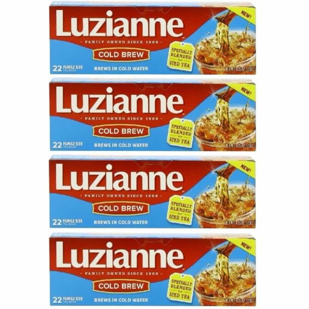 Luzianne Cold Brew Iced Tea Family 4-Pack (88 Bags, 4.35 oz)