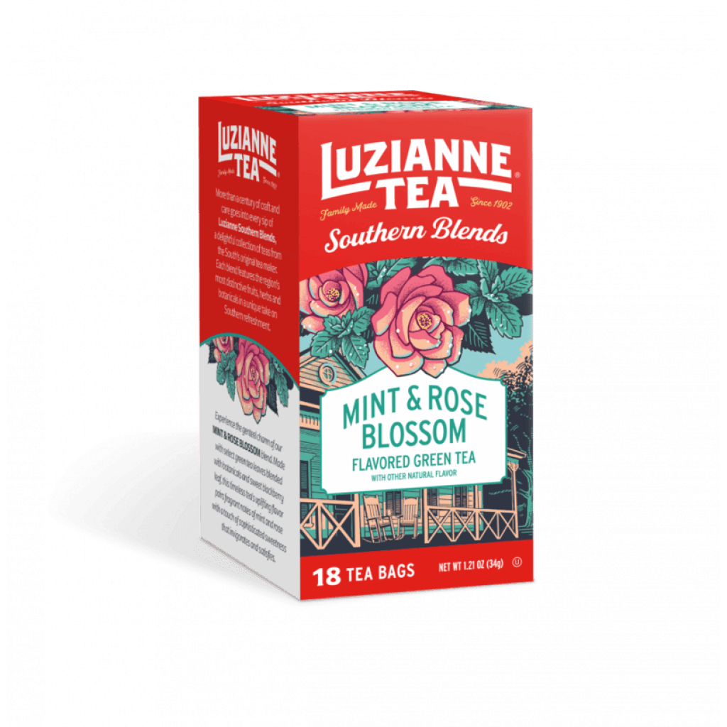 Luzianne Mint & Rose Blossom Green Tea - 18 ct