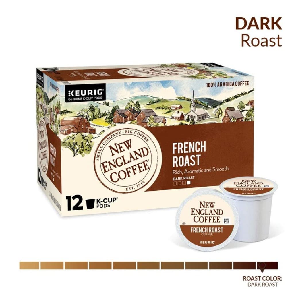 New England Coffee French Roast K-Cup Pods, 12 ct