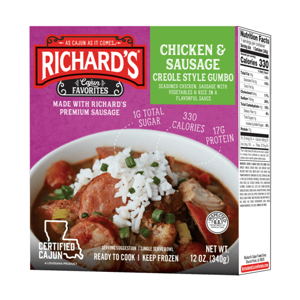 Richard's Chicken & Sausage Gumbo — Single Serve 12 oz.