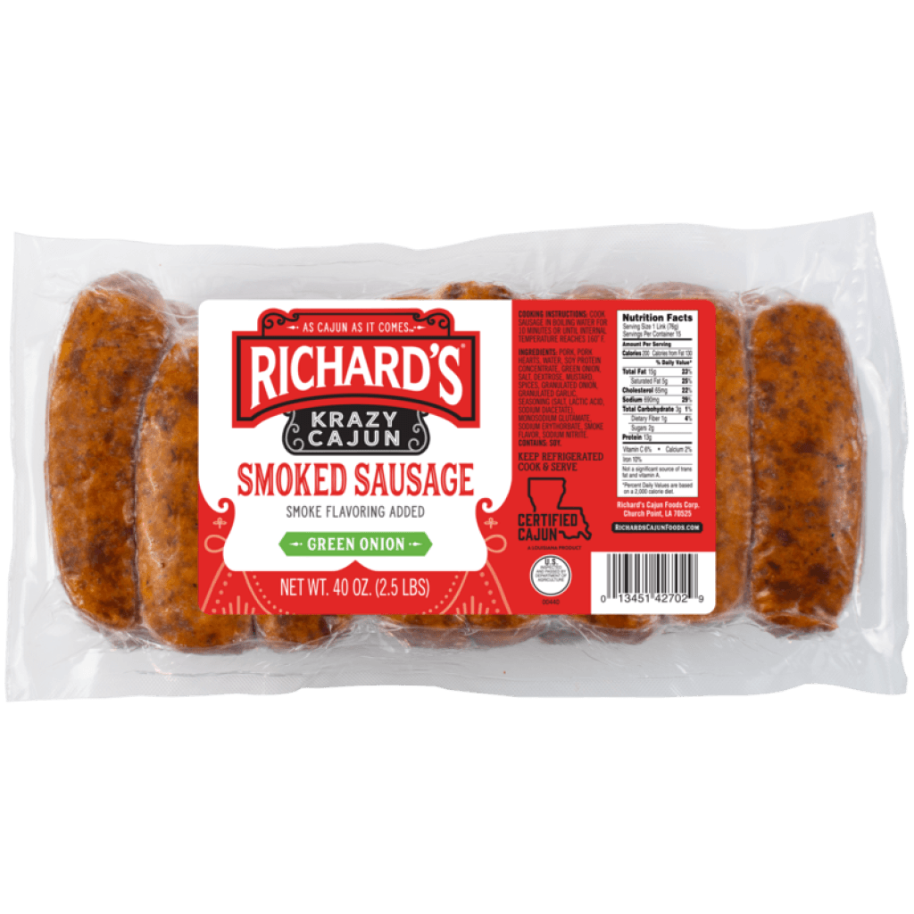 Richard's Green Onion Sausage Links 2 lb