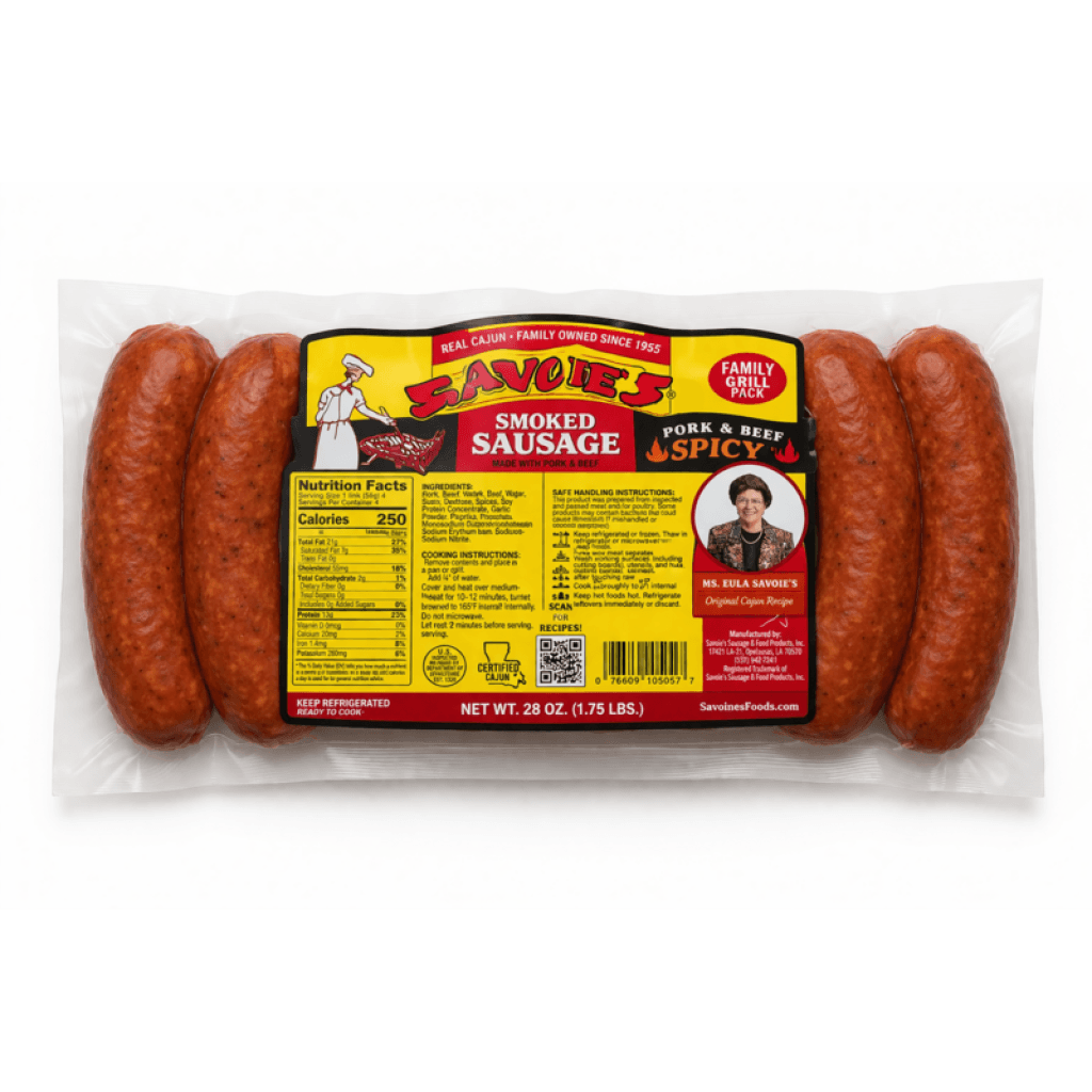 Savoie's Smoked Party Links Hot Sausage 28 oz