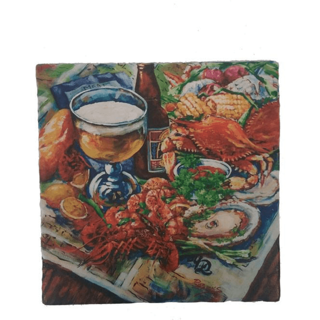 Seafood Boil Decorative Trivet Plate 7.5"