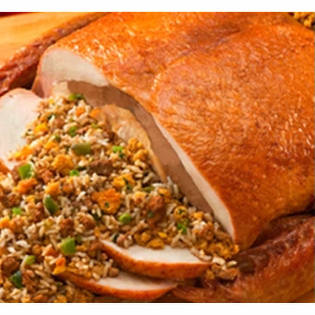 Deluxe Turducken with Authentic Creole Pork Sausage