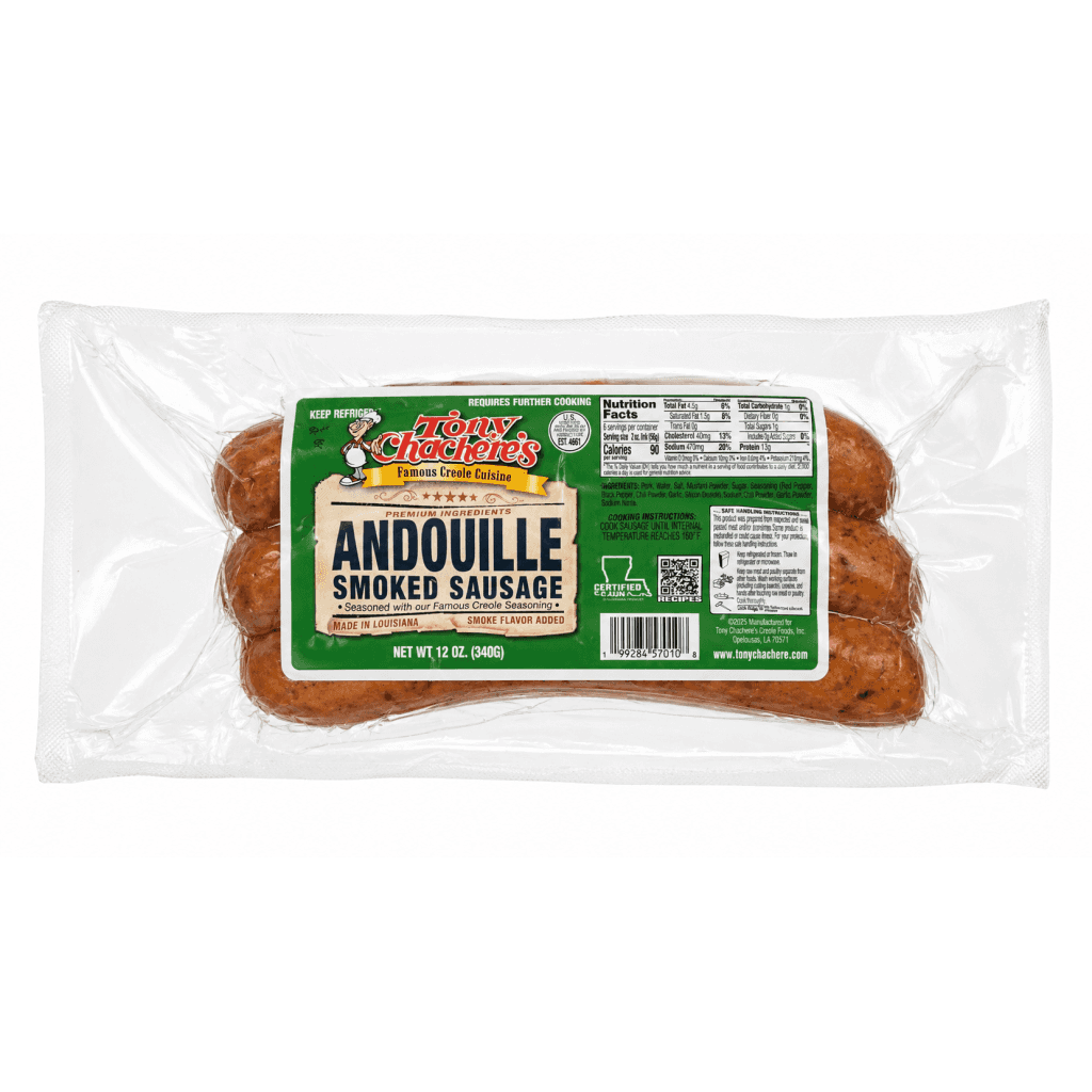 Tony Chachere’s Hickory Andouille Sausage —
