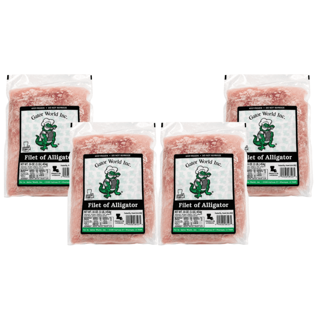 Alligator Tenderized Fillets 16 oz Pack of 4