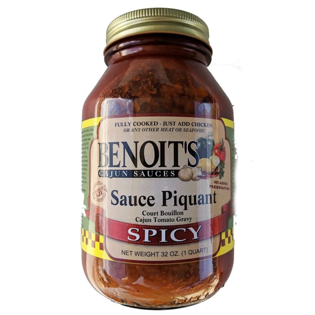 Benoit's Sauce Piquant (Spicy) 32 oz - Fully Cooked