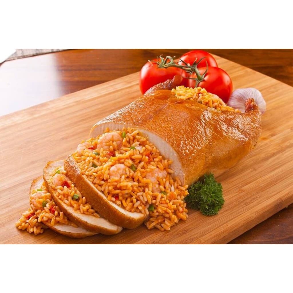 Big Easy Partially Deboned Chicken Stuffed with Creole Rice & Gulf Shrimp Dressing
