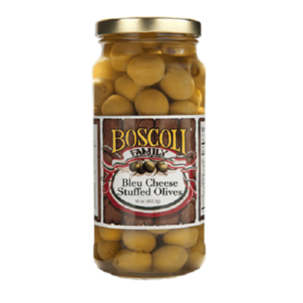 Boscoli Bleu Cheese Stuffed Olives — 16 oz Jar