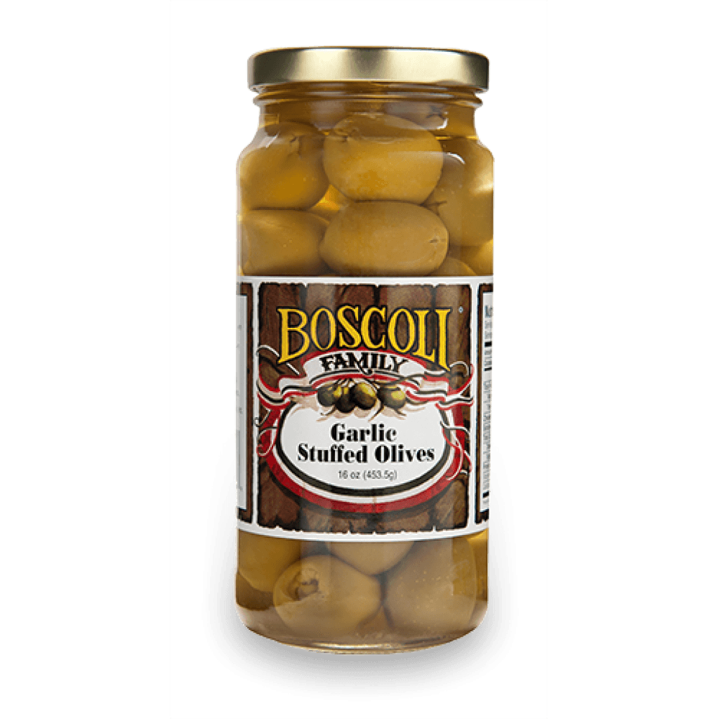 Boscoli Garlic-Stuffed Green Olives, 16 oz