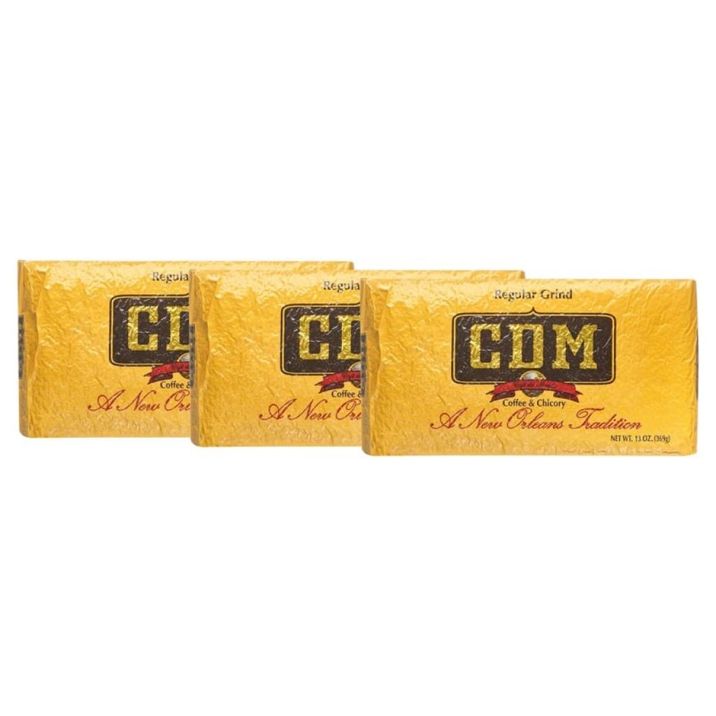 CDM Dark Roast Coffee & Chicory Regular Grind — 3 Pack