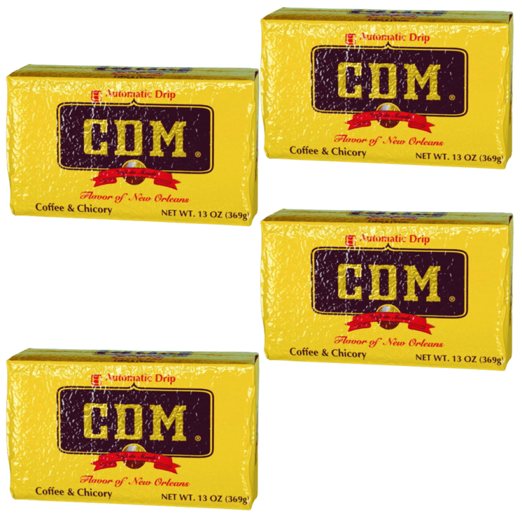 CDM Dark Roast Coffee & Chicory (Auto Drip), 13 oz — Pack of 4