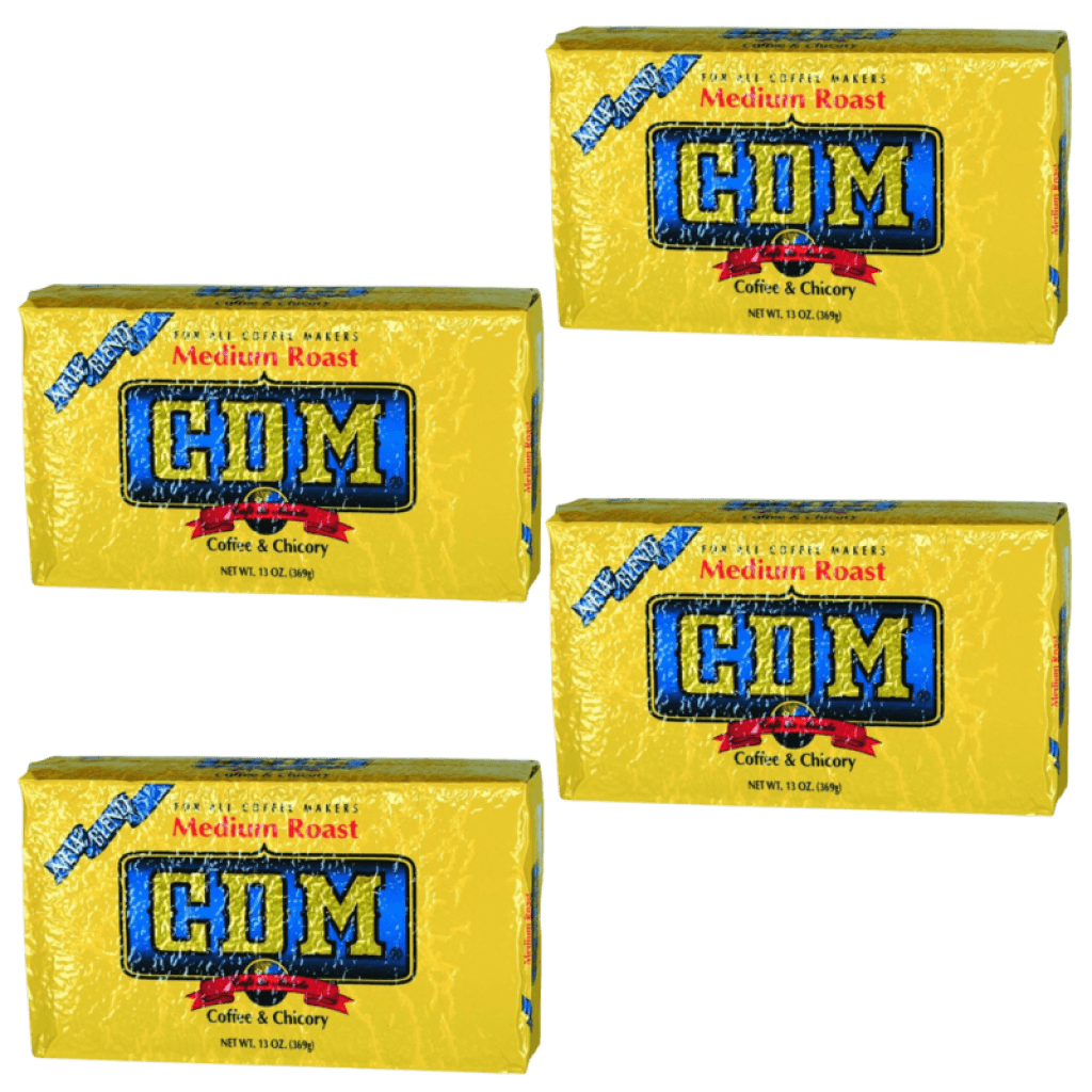 CDM Medium Roast Coffee & Chicory, 13 oz Brick — Pack of 4