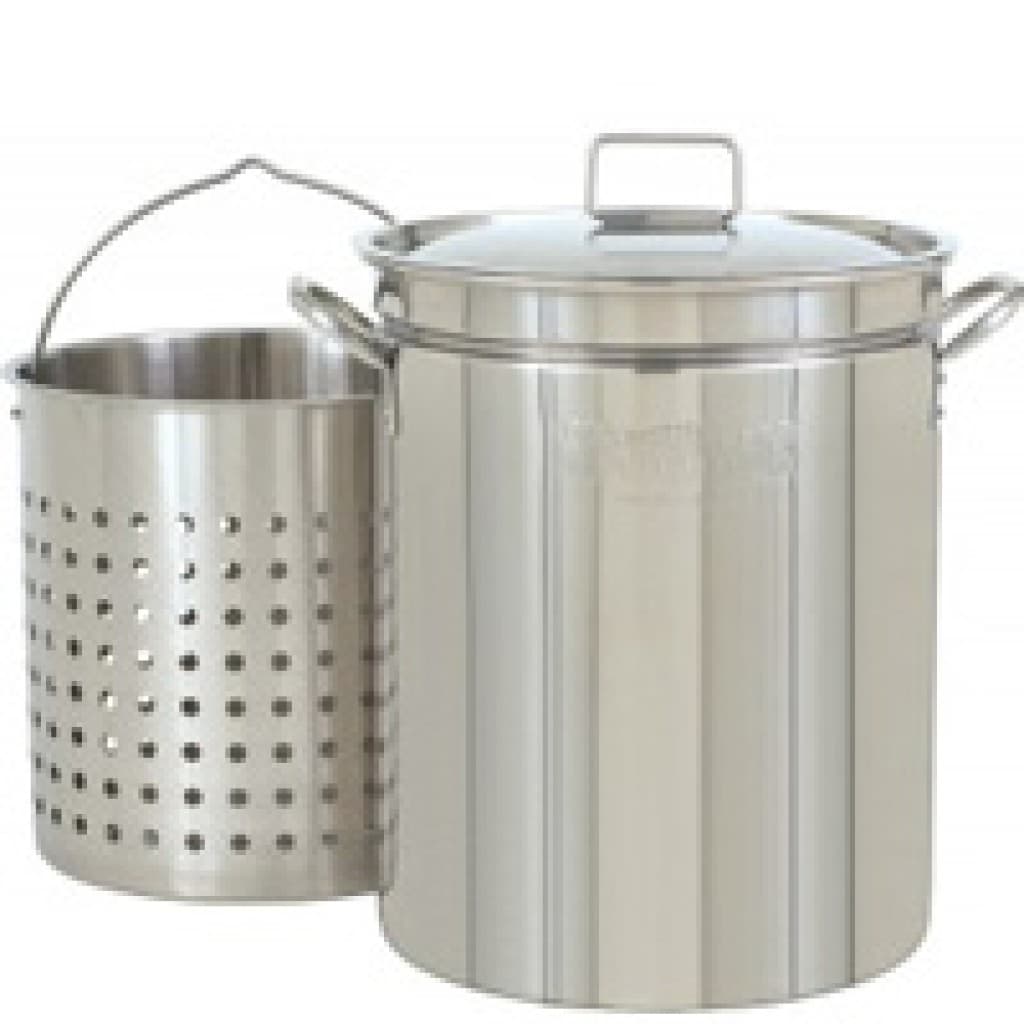 CRAWFISH POT 44 Qt. Stainless Stockpot with Basket and Lid
