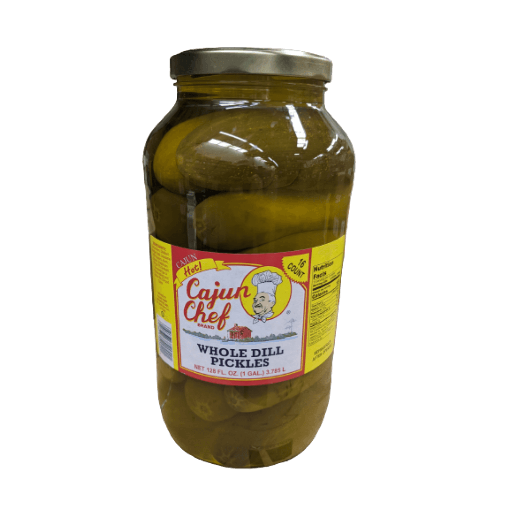 Cajun Chef Whole Hot Dill Pickles — 1 Gallon