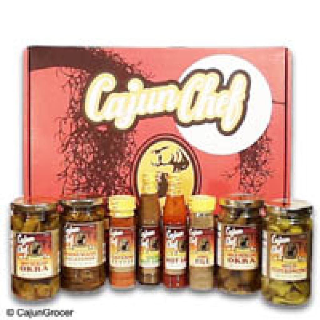 Cajun Chef Gift Sampler Box — Assorted Spices & Pickled Items