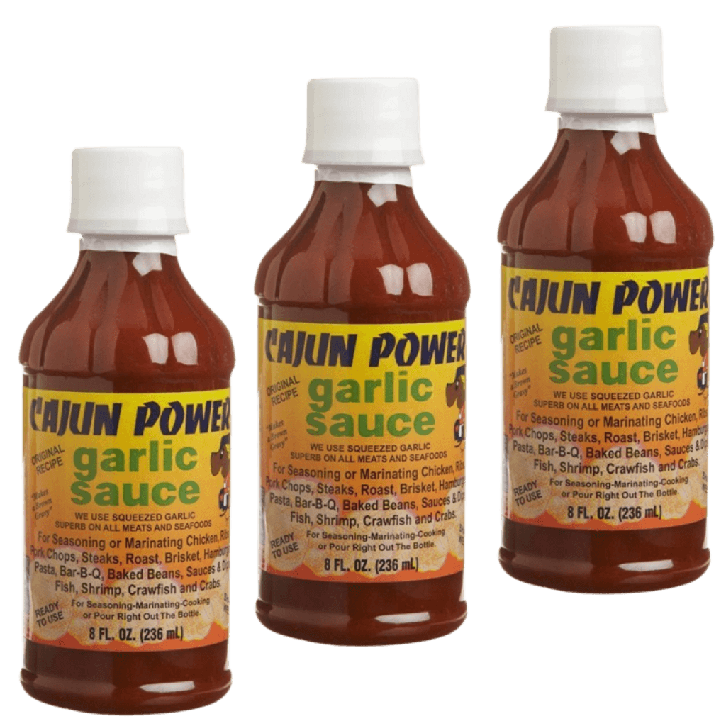 Cajun Power Original Garlic Sauce, 8 oz (3-Pack)