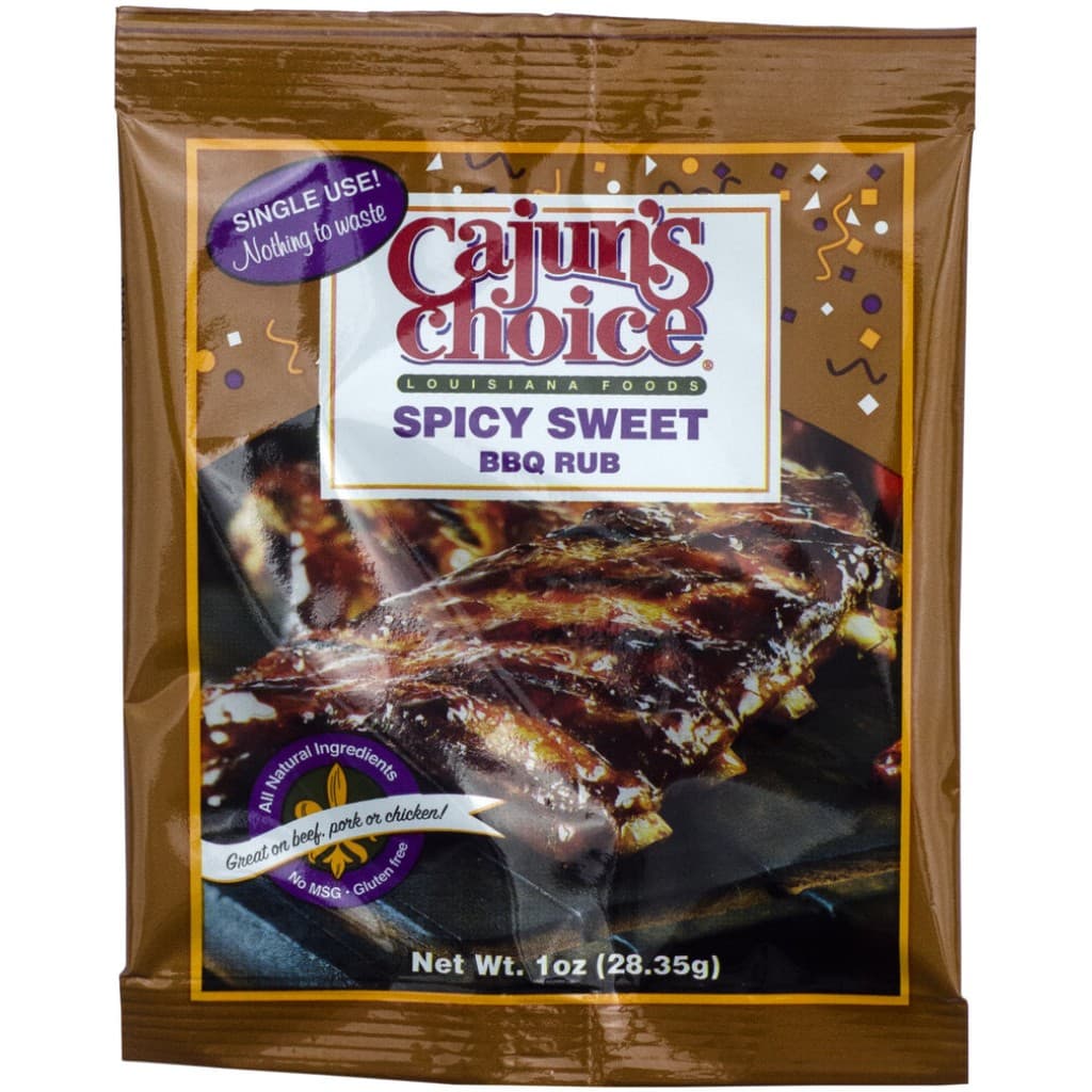 Cajun's Choice Spicy Sweet BBQ Rub — 1 oz Packet