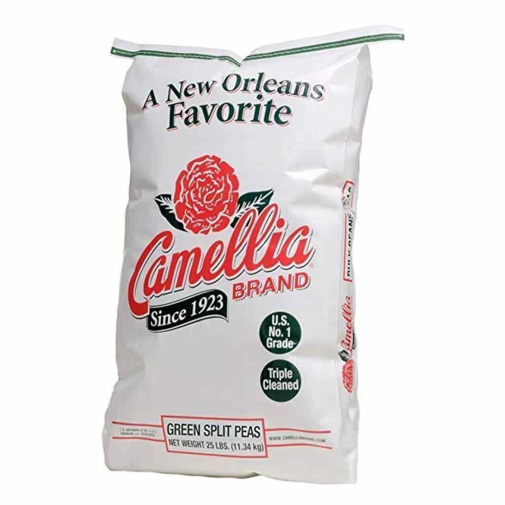 Camellia Green Split Peas 25 lb Bag