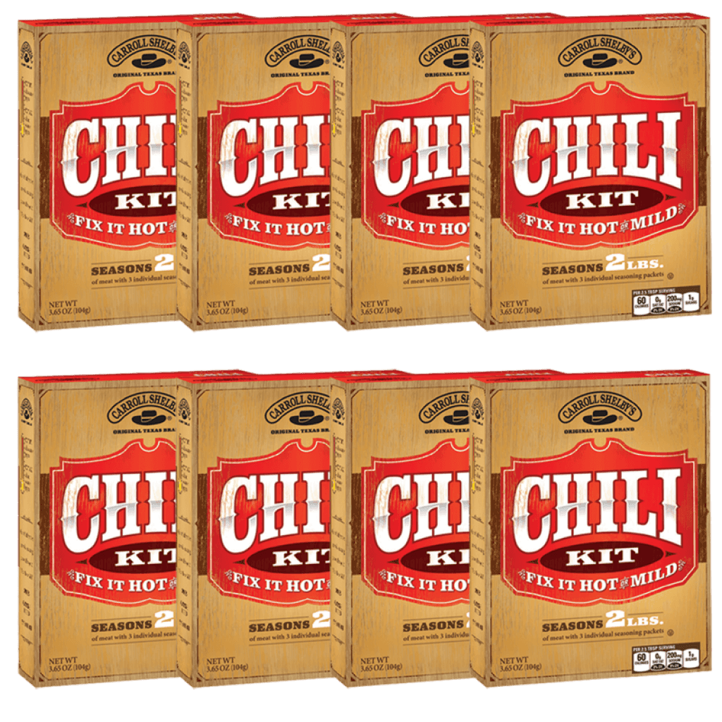 Carroll Shelby Original Texas Chili Mix 3.65 oz (8-Pack)