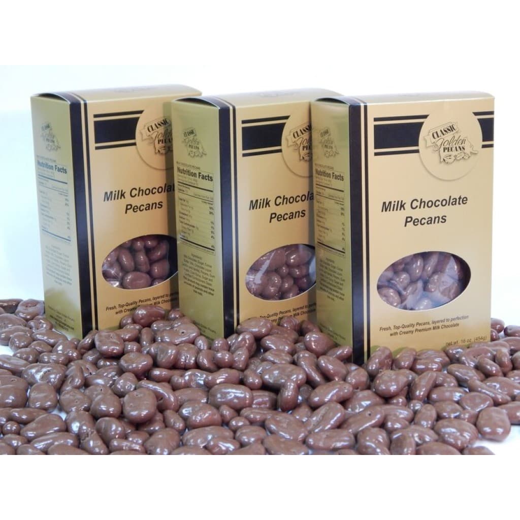 Classic Golden Pecans Chocolate Covered Pecans — 1 lb Gift Bag