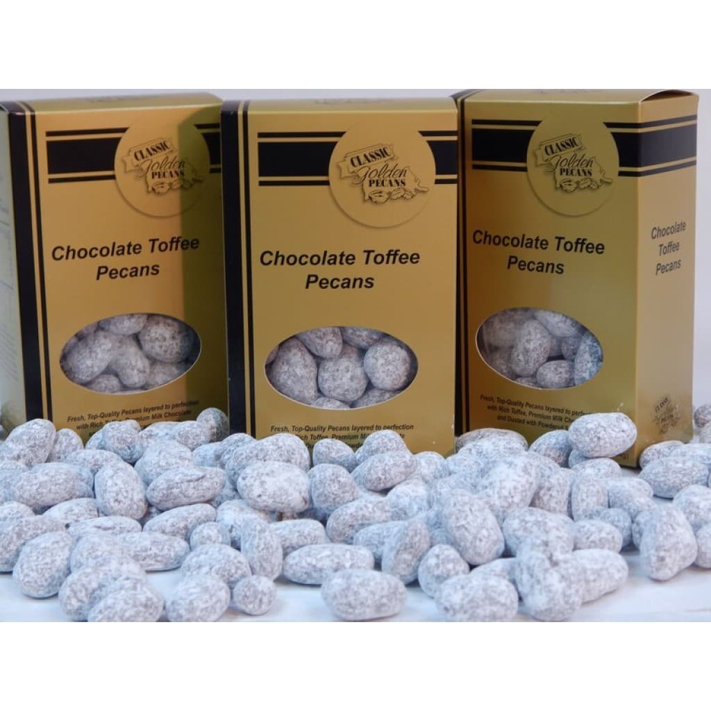 Classic Golden Pecans Chocolate Toffee Covered Pecans — 1 lb Gift Bag