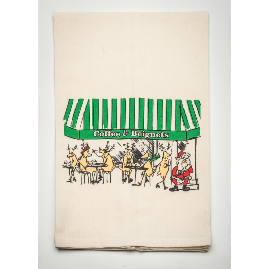 Coffee & Beignets Organic Cotton Kitchen Towel